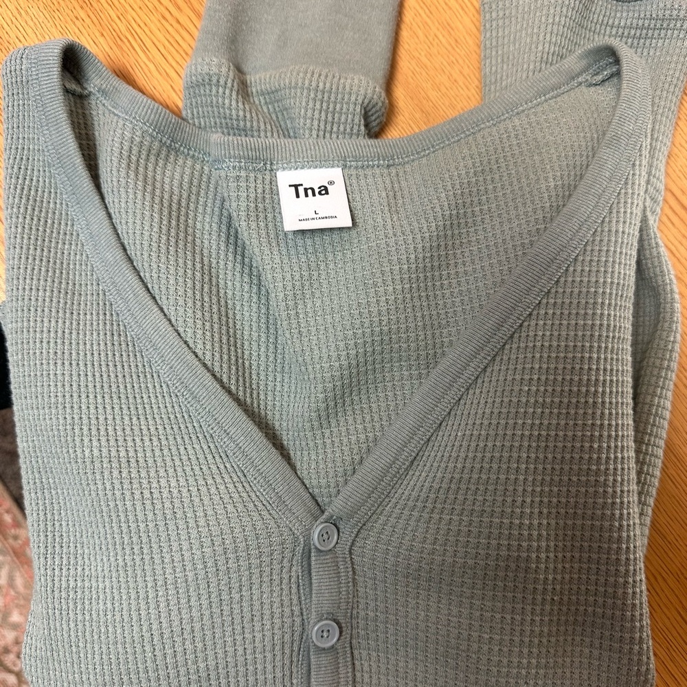 TNA Sage Waffle Knit long sleeve